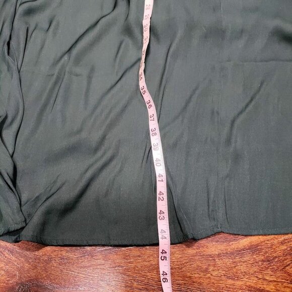 NWT Banana Republic High Neck Womens M Blouson Sleeve Tie Waist Maxi Dress Black - Picture 9 of 10